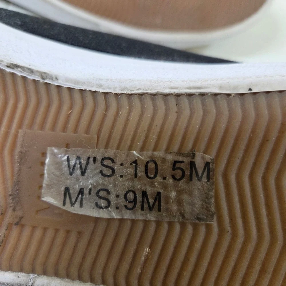 Madewell Sidewalk Low Top Canvas Sneakers Black‎ Mens 9 Womens 10.5 MWL Flat